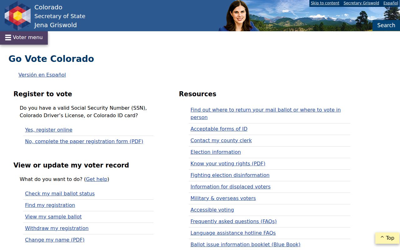 Aurora residents directory Colorado voter lookup fields